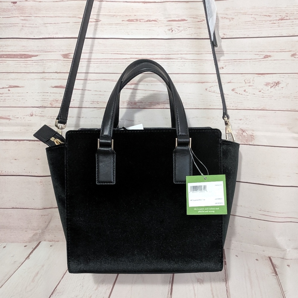 Kate Spade Small Cameron Hayden Velvet Satchel - Picture 5 of 8